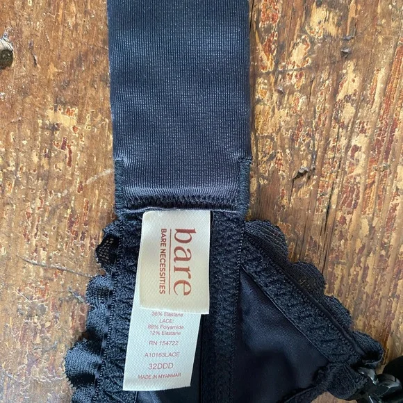 NWT Barr Necessities T-Shirt Bra Black Floral 32DDD - Picture 3 of 6